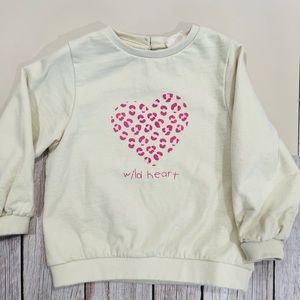 Crewneck sweatshirt for girls; 12-18m. A brand you can’t get in the US, Zippy